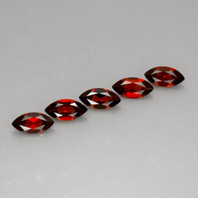 Pedras preciosas de granada almandina vermelho natural de  ct, marquise, VS