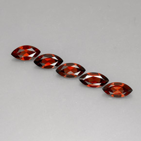 Pedras preciosas de granada almandina vermelho natural de  ct, marquise, VS
