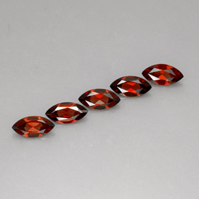 Pedras preciosas de granada almandina vermelho natural de  ct, marquise, VS