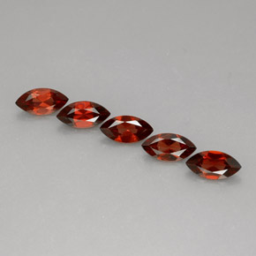 Pedras preciosas de granada almandina vermelho natural de  ct, marquise, VS