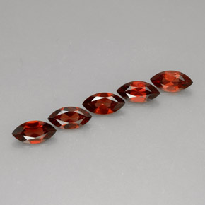 Pedras preciosas de granada almandina vermelho natural de  ct, marquise, VS