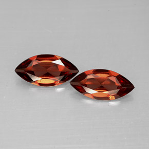 Pedras preciosas de granada almandina vermelho natural de  ct, marquise, VVS-VS