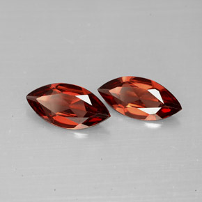 Pedras preciosas de granada almandina vermelho natural de  ct, marquise, VVS-VS