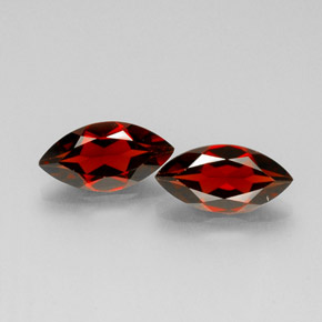 Pedras preciosas de granada almandina vermelho natural de  ct, marquise, VS
