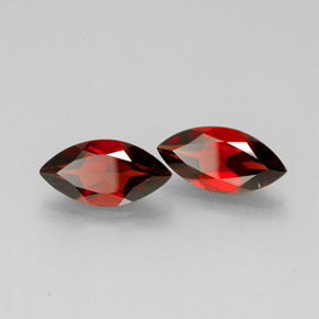 Pedras preciosas de granada almandina vermelho natural de  ct, marquise, VS