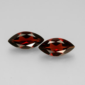 Pedras preciosas de granada almandina vermelho natural de  ct, marquise, VS