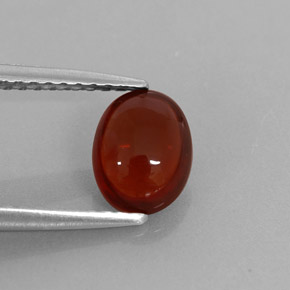 Granada almandina vermelho natural 1,27ct, transparente, transparente/translúcido