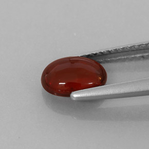 Granada almandina vermelho natural 1,27ct, transparente, transparente/translúcido