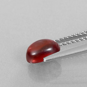 Granada almandina vermelho natural 1,15ct, transparente, transparente/translúcido