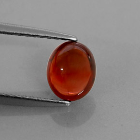 Granada almandina vermelho natural 1,49ct, transparente, transparente/translúcido