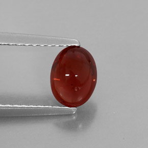 Granada almandina vermelho natural 1,28ct, transparente, transparente/translúcido
