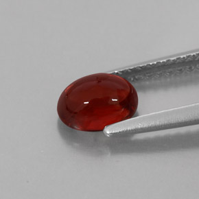 Granada almandina vermelho natural 1,28ct, transparente, transparente/translúcido
