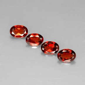 Pedras preciosas de granada almandina vermelho natural de  ct, corte oval, VS