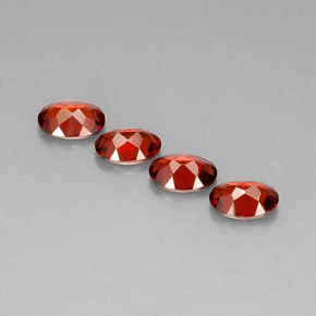 Pedras preciosas de granada almandina vermelho natural de  ct, corte oval, VS