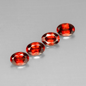 Pedras preciosas de granada almandina vermelho natural de  ct, corte oval, VS