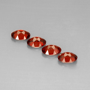 Pedras preciosas de granada almandina vermelho natural de  ct, corte oval, VS