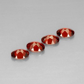 Pedras preciosas de granada almandina vermelho natural de  ct, corte oval, VS