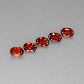 Pedras preciosas de granada almandina vermelho natural de  ct, corte oval, VS