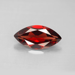 Granada almandina vermelho natural 2,94ct, marquise, VVS-VS