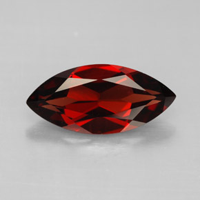 Granada Almandina Vermelho escuro Natural 3.31ct, Marquesa, VVS-VS