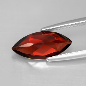 Granada Almandina Vermelho escuro Natural 3.31ct, Marquesa, VVS-VS