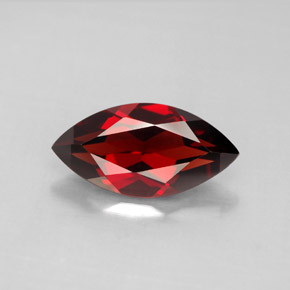 Granada Almandina Vermelho escuro Natural 3.16ct, Marquesa, VVS-VS