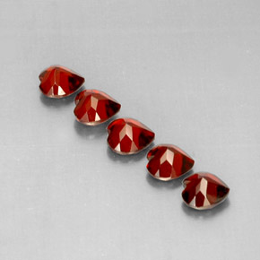 Pedras preciosas de granada almandina vermelho natural de  ct, formato de coração, VS