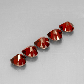 Pedras preciosas de granada almandina vermelho natural de  ct, formato de coração, VS