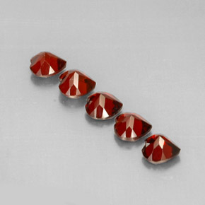 Pedras preciosas de granada almandina vermelho natural de  ct, formato de coração, VS