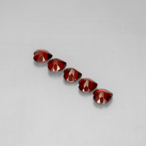 Pedras preciosas de granada almandina vermelho natural de  ct, formato de coração, VS