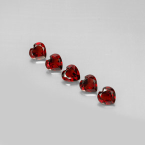 Pedras preciosas de granada almandina vermelho natural de  ct, formato de coração, VS