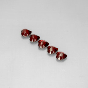 Pedras preciosas de granada almandina vermelho natural de  ct, formato de coração, VS