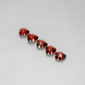 Pedras preciosas de granada almandina vermelho natural de  ct, formato de coração, VS
