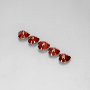 Pedras preciosas de granada almandina vermelho natural de  ct, formato de coração, VS