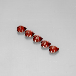 Pedras preciosas de granada almandina vermelho natural de  ct, formato de coração, VS