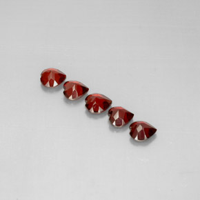 Pedras preciosas de granada almandina vermelho natural de  ct, formato de coração, VS
