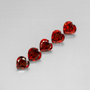 Pedras preciosas de granada almandina vermelho natural de  ct, formato de coração, VS