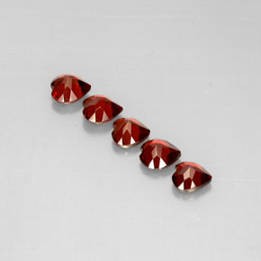 Pedras preciosas de granada almandina vermelho natural de  ct, formato de coração, VS