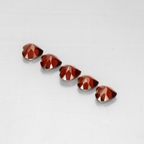 Pedras preciosas de granada almandina vermelho natural de  ct, formato de coração, VS