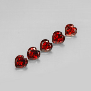 Pedras preciosas de granada almandina vermelho natural de  ct, formato de coração, VS