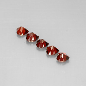 Pedras preciosas de granada almandina vermelho natural de  ct, formato de coração, VS