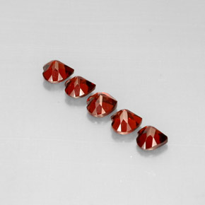 Pedras preciosas de granada almandina vermelho natural de  ct, formato de coração, VS