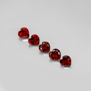 Pedras preciosas de granada almandina vermelho natural de  ct, formato de coração, VS