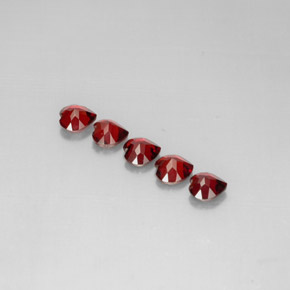 Pedras preciosas de granada almandina vermelho natural de  ct, formato de coração, VS