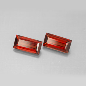 Pedras preciosas de granada almandina vermelho profundo natural de  ct, baguete, VVS-VS