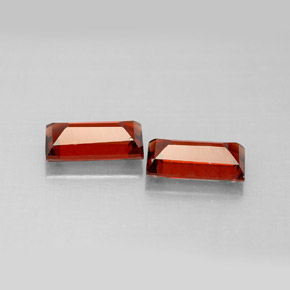 Pedras preciosas de granada almandina vermelho profundo natural de  ct, baguete, VVS-VS