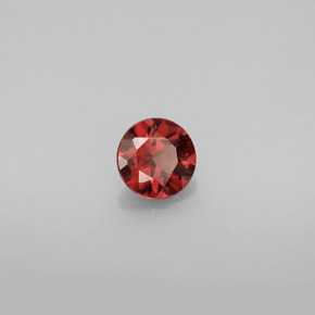 Granada almandina vermelho natural 0,96ct, corte redondo, VS