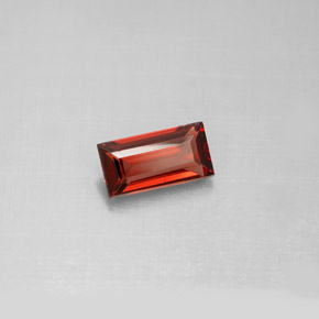 Granada almandina vermelho natural 1,10ct, baguete, VS