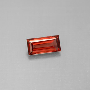 Granada almandina vermelho natural 1,05ct, baguete, VS