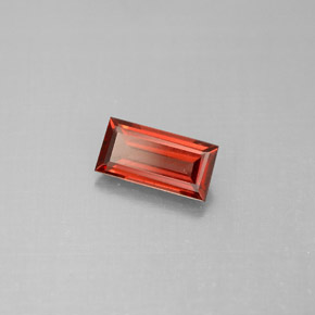 Granada almandina vermelho natural 1,05ct, baguete, VS